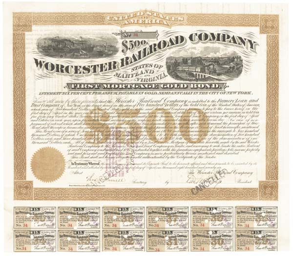 Worcester Railroad Bond